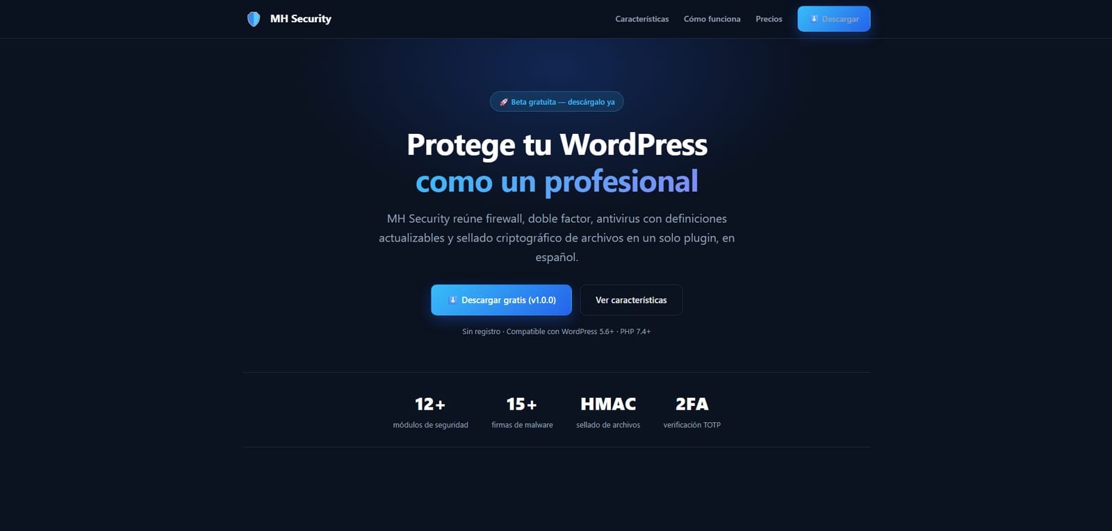 MH Security — Plugin de Seguridad · WordPress
